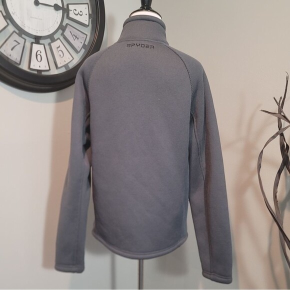 Spyder Gray Full Zip  Knit Jacket Size Small Petite - Picture 2 of 13